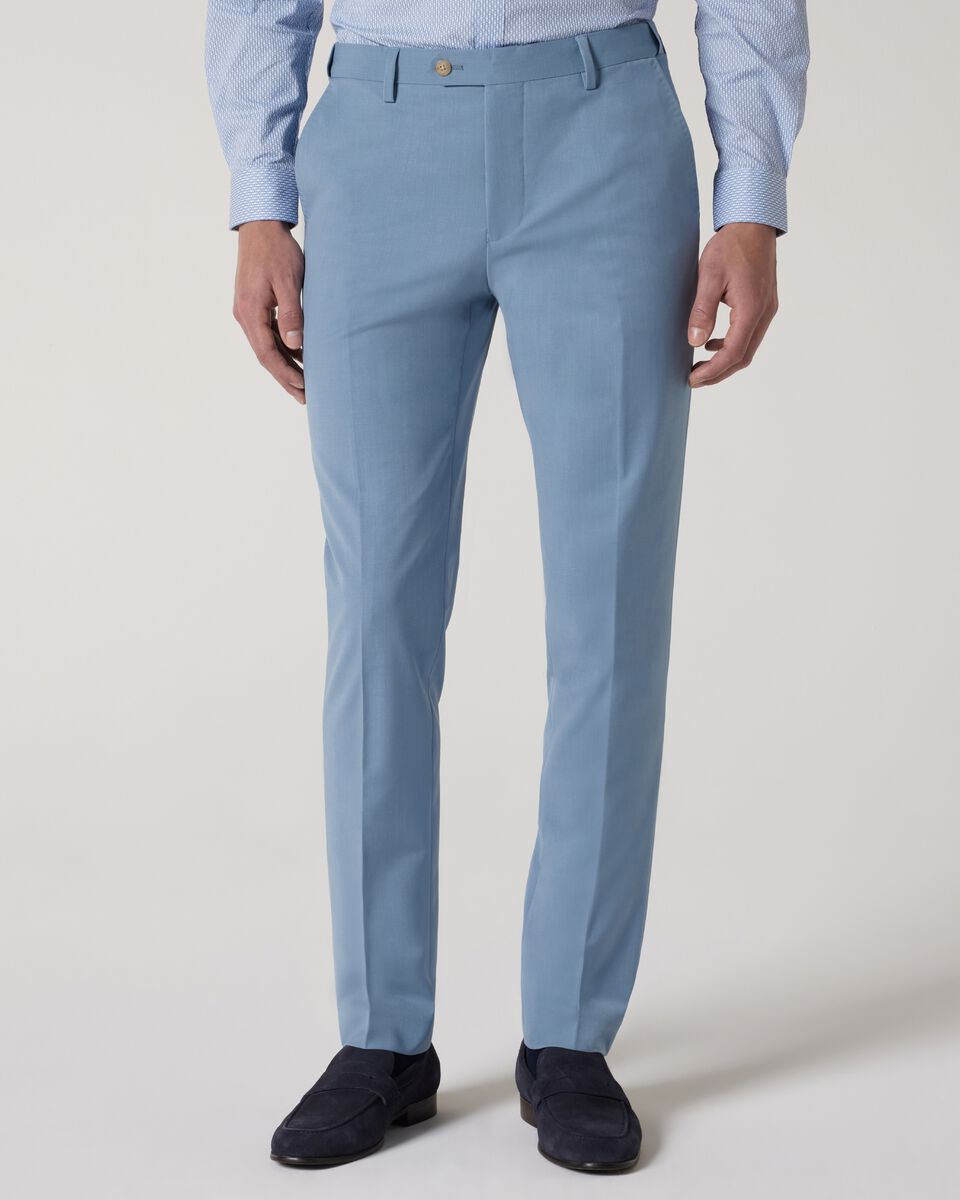 Wool Blend Tailored Pant, Chalk Blue, hi-res